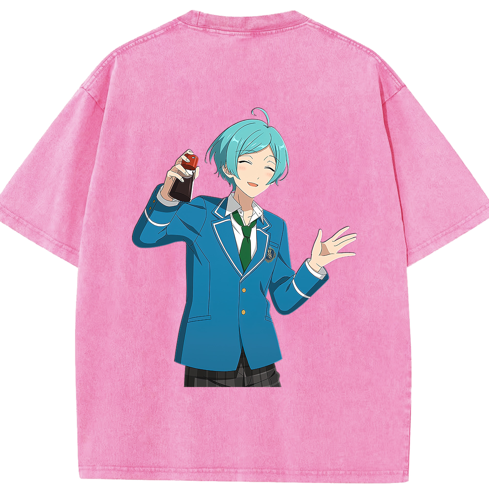 （画像用） あんさんぶるスターズ! Ensemble Stars 綿100% ヴィンテージ風 半袖Tシャツ（背面プリント）
